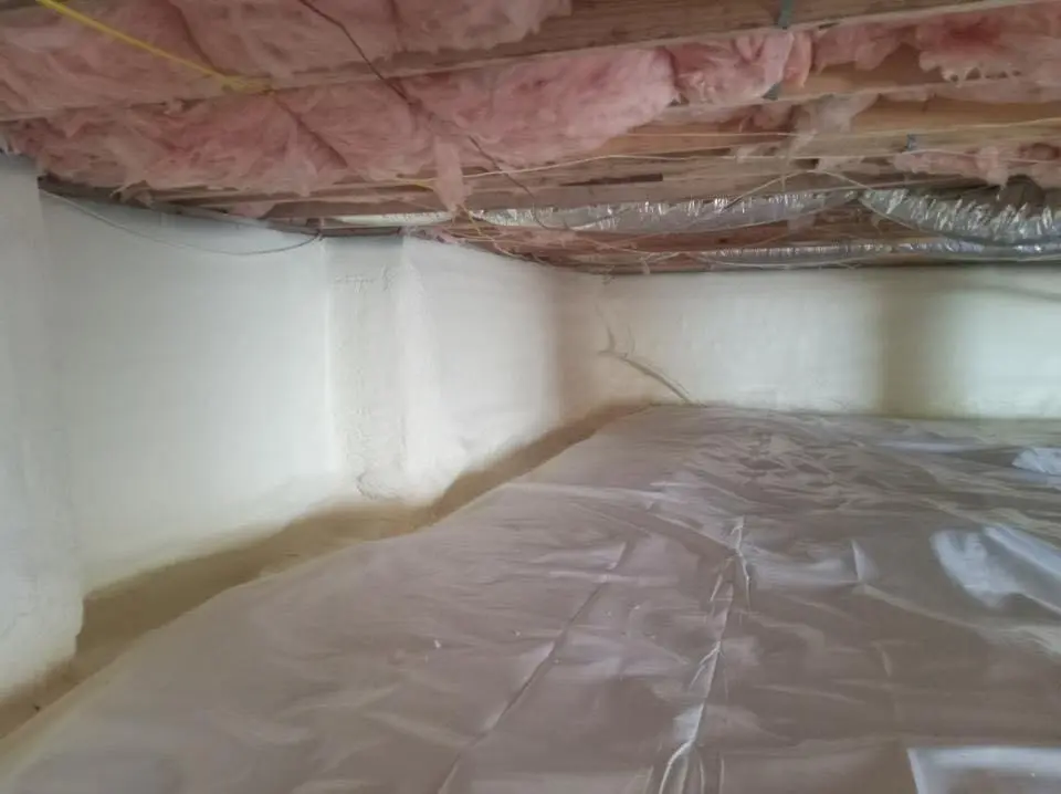 Crawl space encapsulation with closed-cell spray foam for Spray Foam Roofing Repair in Fayetteville